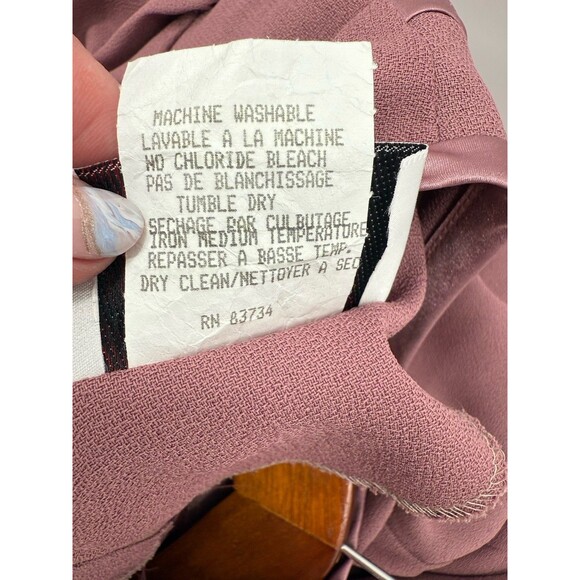 Vintage Florentine Mauve Pink Figure Flattering Dress Made in Canada Size 14 - Picture 11 of 11